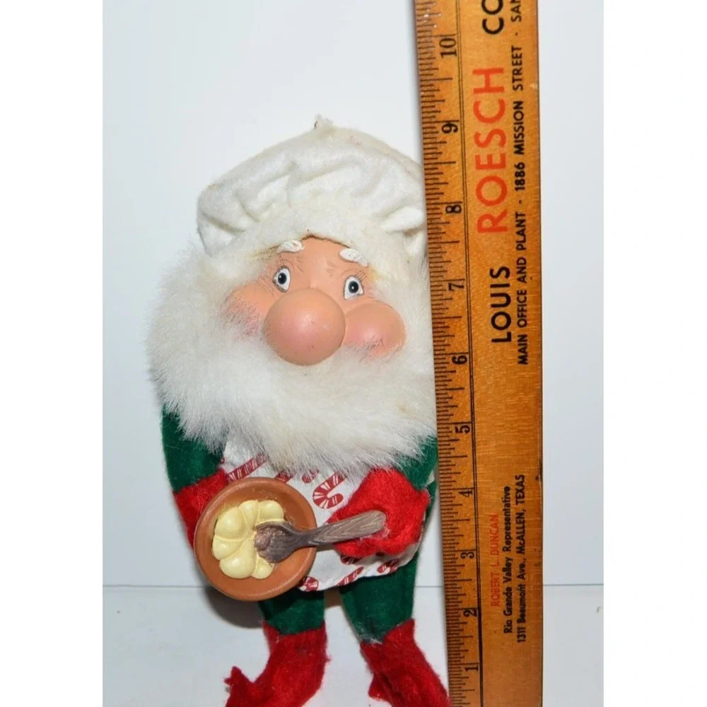 Vtg 1992 Santa's Best Chef  Chubby Plush Santakins Christmas Decor